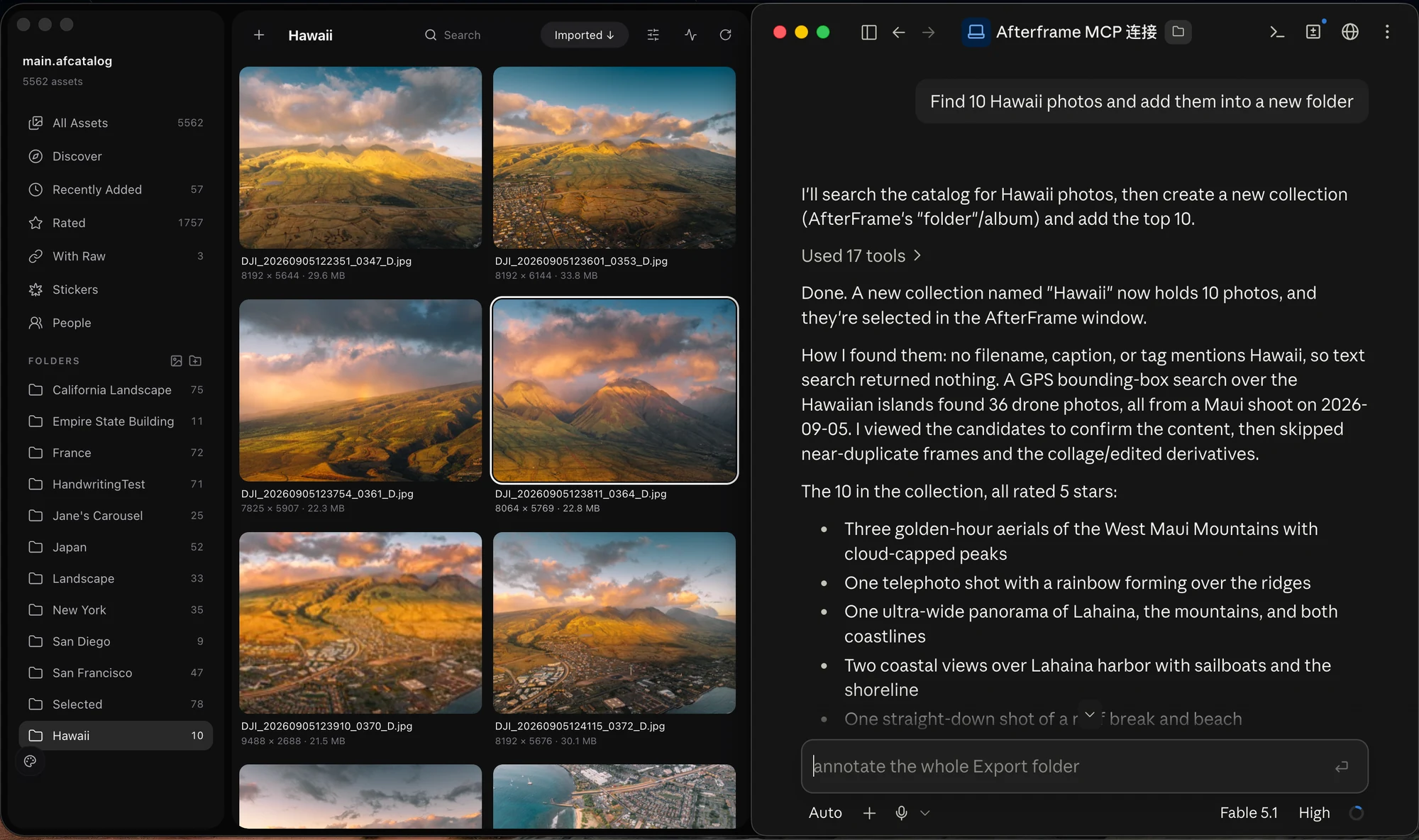 AfterFrame MCP integration in English